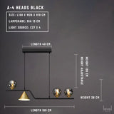 Alnön Nordic Glass Ball Chandelier - 4 Heads / Clear Glass / 3 colors no remote - Level Decor