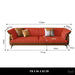 Nico Modern Leather Sofa - 3 SEATER - Level Decor
