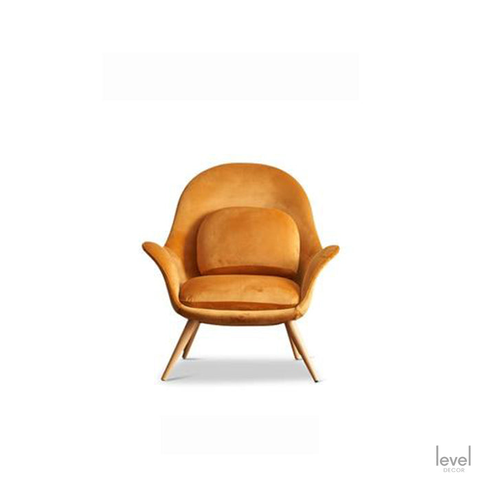 Designer Nordic Single Lounge Sofa Chair - Yellow and Pure - Level Decor