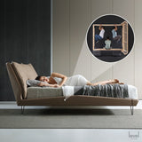 Jayden Italian Minimalist Leather Bed - Level Decor