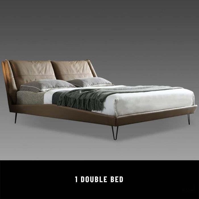 Jayden Italian Minimalist Leather Bed - 1 bed / 1800mm X 2000mm - Level Decor