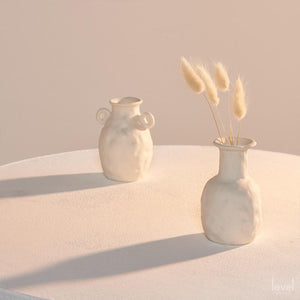White Ceramic Vase - Level Decor