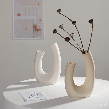 Nordic Dried Flower Ceramic Vase - Level Decor
