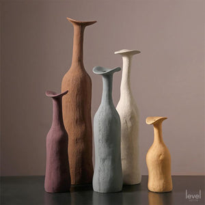 Minimalist Nordic Ceramic Morandi Colored Vases - Level Decor
