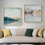 Nordic Abstract Four Seasons Canvas Painting - Level Decor
