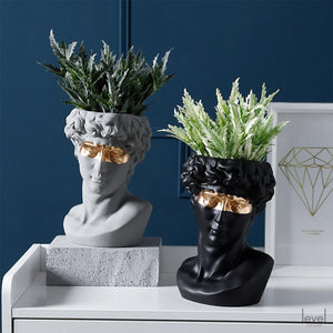 Flower Pot David Resin Statues Vase - Level Decor