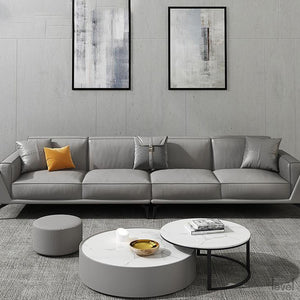 Francesca Neo-modern Genuine Leather Sofa - Level Decor