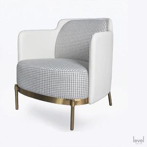 Nordic Designer Fabric Sofa Chair - White 70x70x75cm - Level Decor