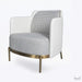 Nordic Designer Fabric Sofa Chair - White 70x70x75cm - Level Decor