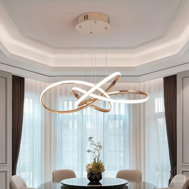 Glam Modern Chandelier Light - Gold Plated / Diameter 60 cm / Dimmable RC - Level Decor