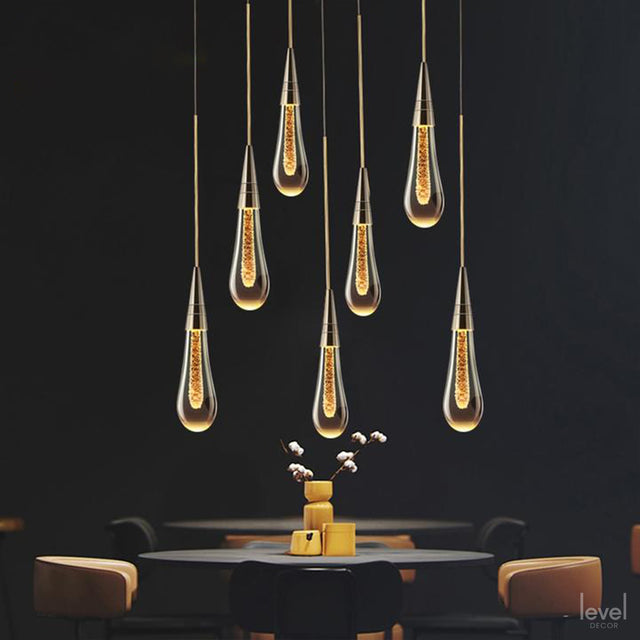Falling Droplets Crystal LED Pendant - Level Decor
