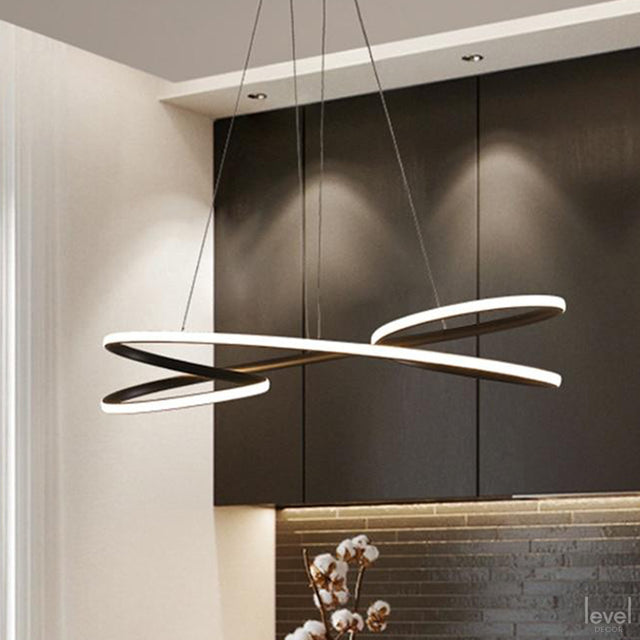 Modern LED Pendant Light - Black Color / L1000xW400xH1000mm, Cool White NO RC - Level Decor