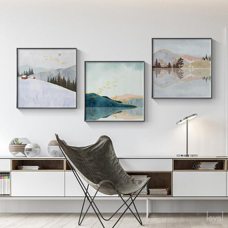 Nordic Abstract Four Seasons Canvas Painting - Level Decor