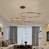 Circle Rings Acrylic | Aluminum Chandeliers - Level Decor