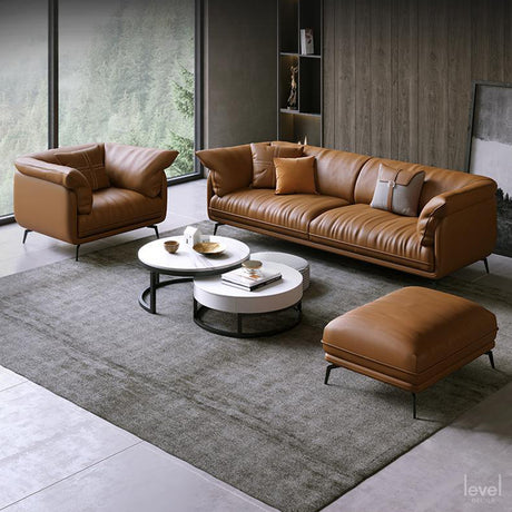 Nico Modern Leather Sofa - Level Decor
