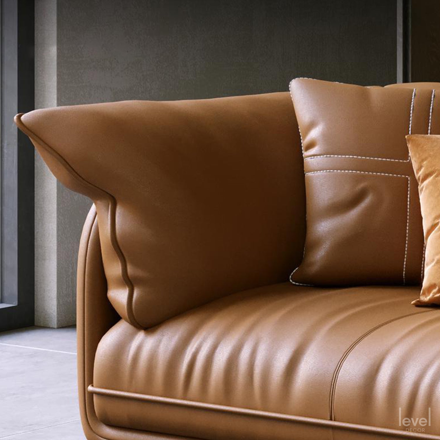 Nico Modern Leather Sofa - Level Decor