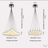 Fårö Nordic Glass Ball LED Chandelier - Level Decor