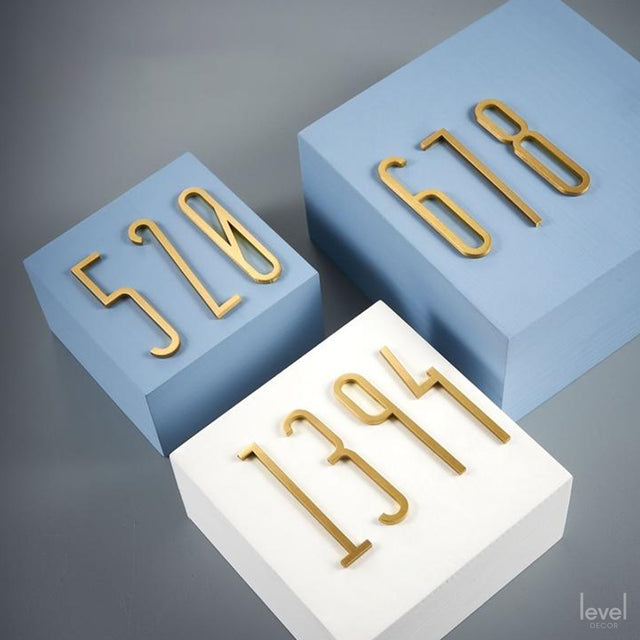 Creative Brass Digits 0-9 For Door Plates - Level Decor