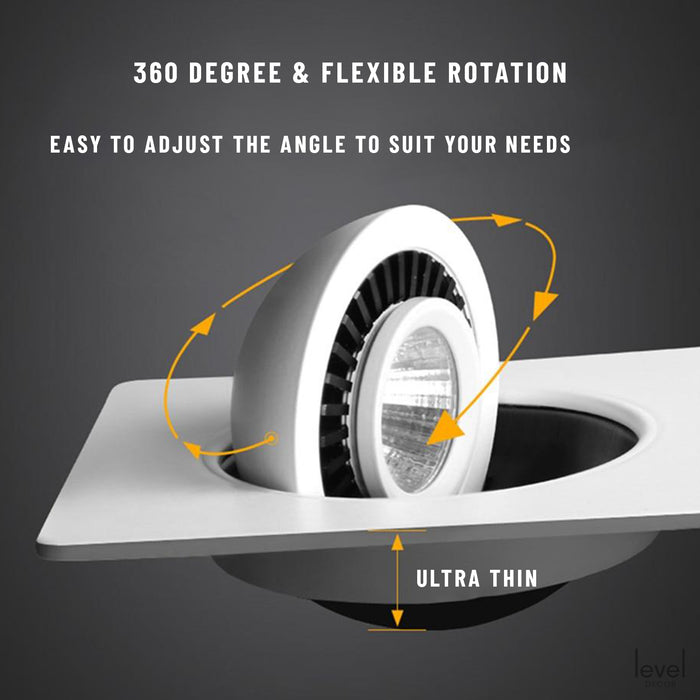360 Degree Rotating Recessed Light — Level Decor