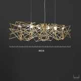 Nordic Luxury Meshed-Style Pendant Light - 90cm-gold / warm light - Level Decor