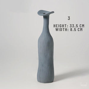 Minimalist Nordic Ceramic Morandi Colored Vases - 3 - Level Decor