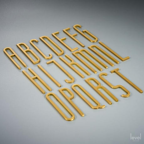 Brass Letters A-Z For Door Plates - Level Decor