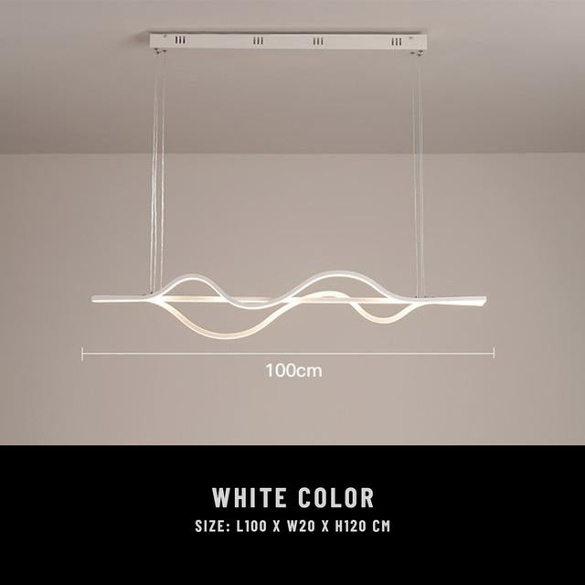 Wave Glam Modern Pendant Light - Matte White / Dimmable RC - Level Decor
