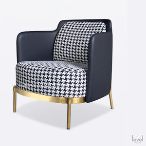 Nordic Designer Fabric Sofa Chair - Blue 70x70x75cm - Level Decor