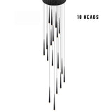 LED Long Downlight Chandelier - 18 heads - Level Decor