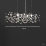 Nordic Luxury Meshed-Style Pendant Light - 130cm-chrome / warm light - Level Decor