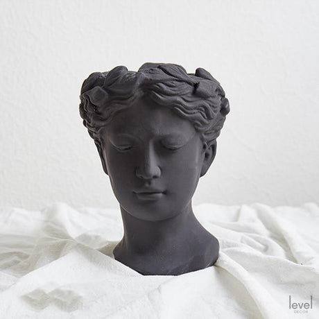 Greek Goddess Flower Vase - Black - Level Decor