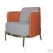 Nordic Designer Fabric Sofa Chair - Orange 70x70x75cm - Level Decor