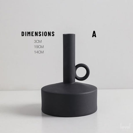 Minimalist Nordic Ceramic Vase - A - Level Decor