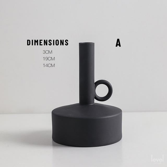 Minimalist Nordic Ceramic Vase - A - Level Decor