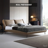 Jayden Italian Minimalist Leather Bed - Level Decor