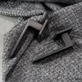 Grey Brushed Wooden Door Handle - Level Decor