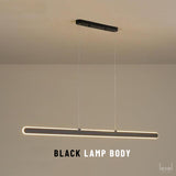 Gräsö Modern LED Chandelier - Black Lamp Body / Length 100cm / Brightness Dimmable - Level Decor