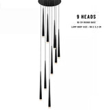 LED Long Downlight Chandelier - 9heads D3.2CMH90CM - Level Decor