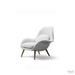 Designer Nordic Single Lounge Sofa Chair - White - Level Decor