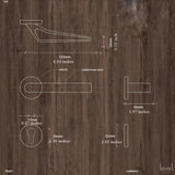 Contemporary Nickel Door Handle - Level Decor