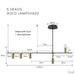 Gold/Black Modern Chandelier Lamp - 5 Heads Gold shade / Cold White - Level Decor