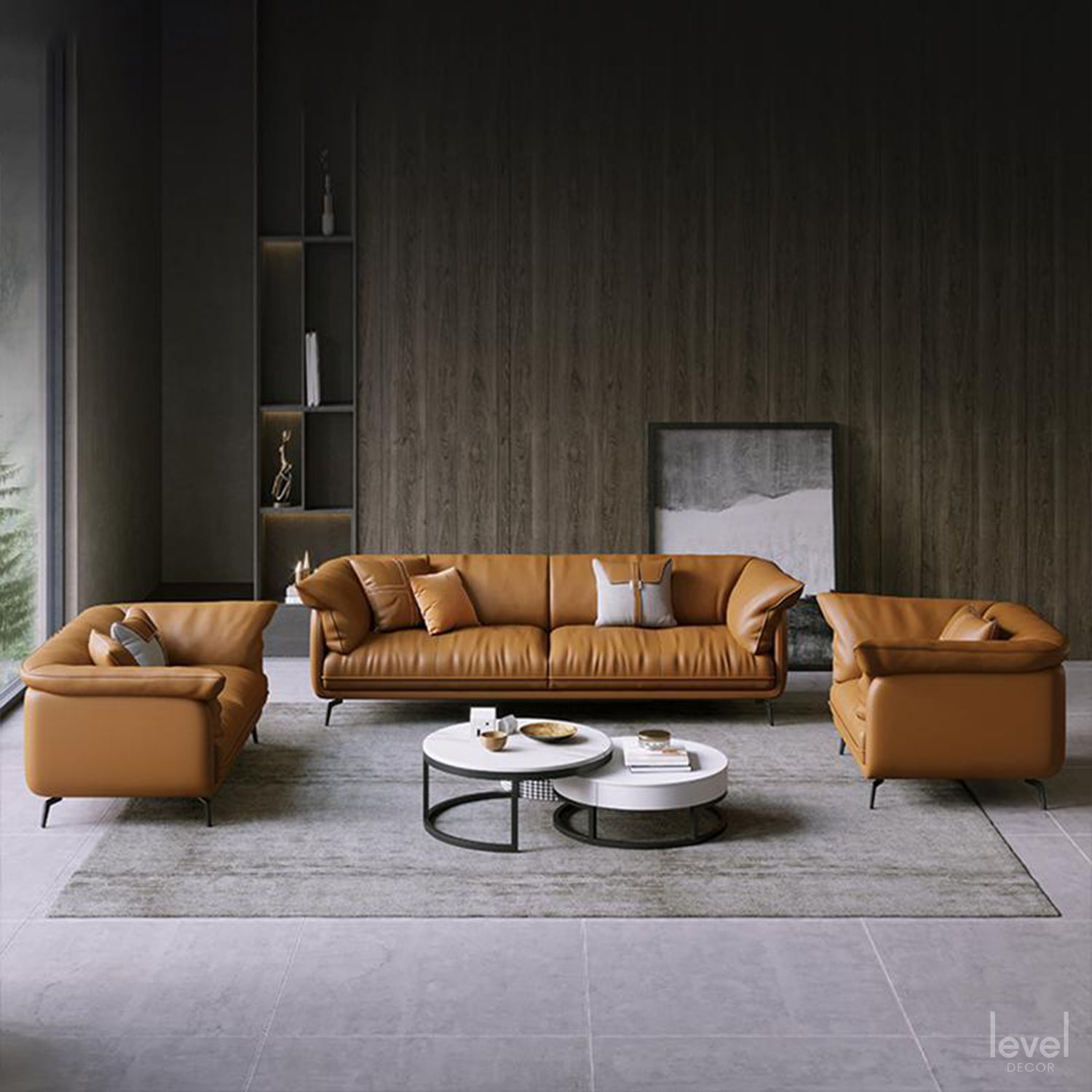 Nico Modern Leather Sofa - Level Decor