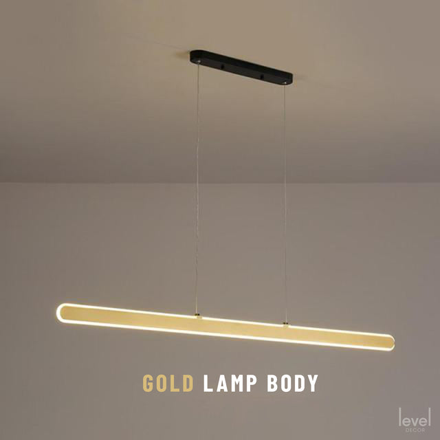Gräsö Modern LED Chandelier - Gold Lamp Body / Length 120cm / Brightness Dimmable - Level Decor