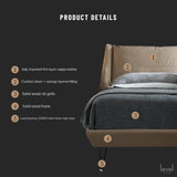 Jayden Italian Minimalist Leather Bed - Level Decor