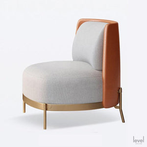 Nordic Designer Fabric Sofa Chair - Orange 70x65x75cm - Level Decor