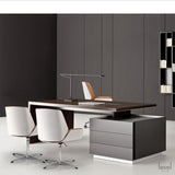 Designer Leather Solid Wood Office Chair - Level Decor