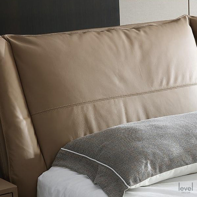 Jayden Italian Minimalist Leather Bed - Level Decor