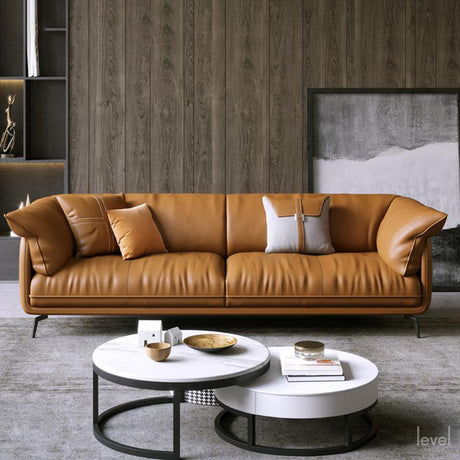 Nico Modern Leather Sofa - Level Decor