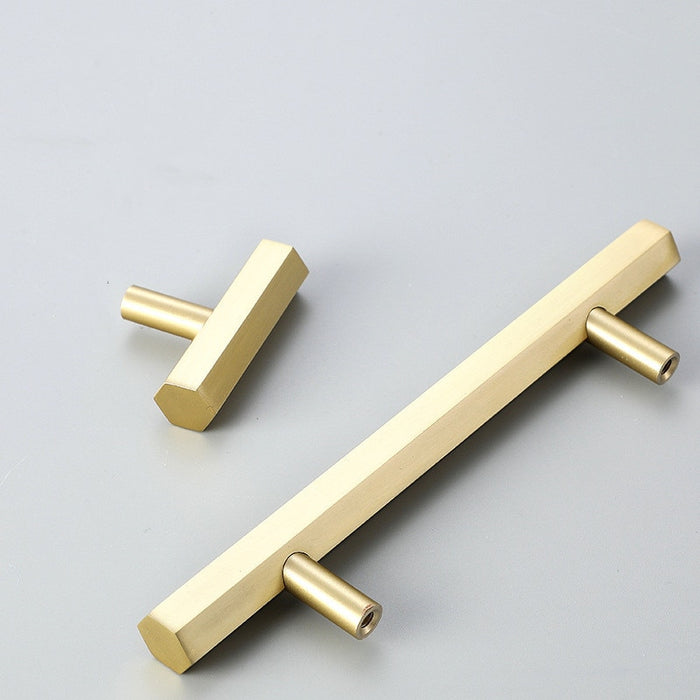 HexaTop Brass Cabinet Knobs and Handles - Level Decor