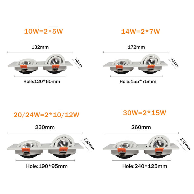 360 Degree Rotating Recessed Light - Level Decor